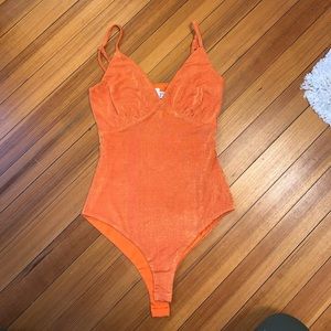 Princess Polly orange bodysuit US size 0